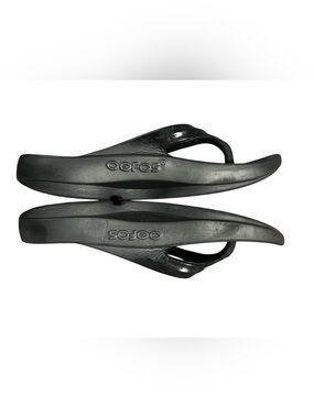 OOFOS Recovery Flip Flop Sandals Black Size 8